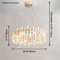 WOMO Crystal Round Chandelier-WM2406