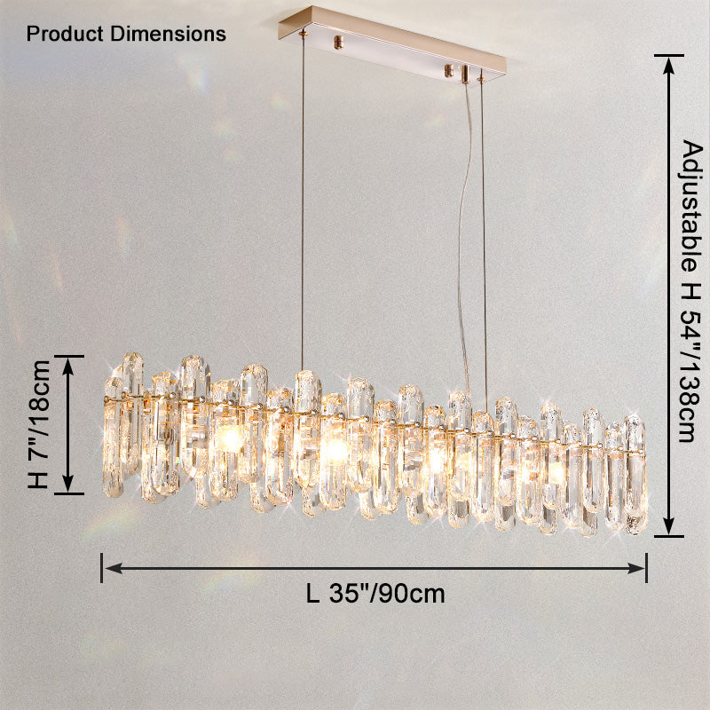WOMO Crystal Linear Chandelier-WM2383