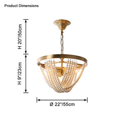 WOMO Pearl Beaded Pendant Light-WM2407