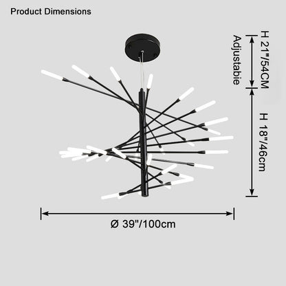 WOMO Fireworks Spiral Chandelier-WM2408