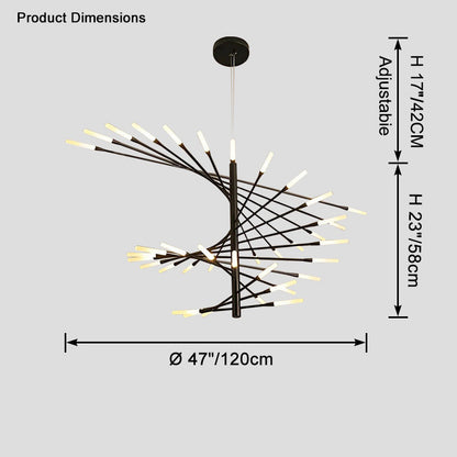 WOMO Fireworks Spiral Chandelier-WM2408