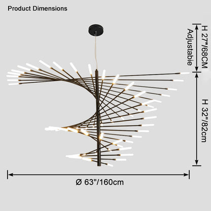 WOMO Fireworks Spiral Chandelier-WM2408