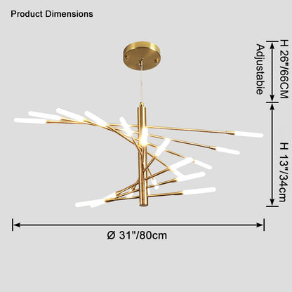 WOMO Fireworks Spiral Chandelier-WM2408