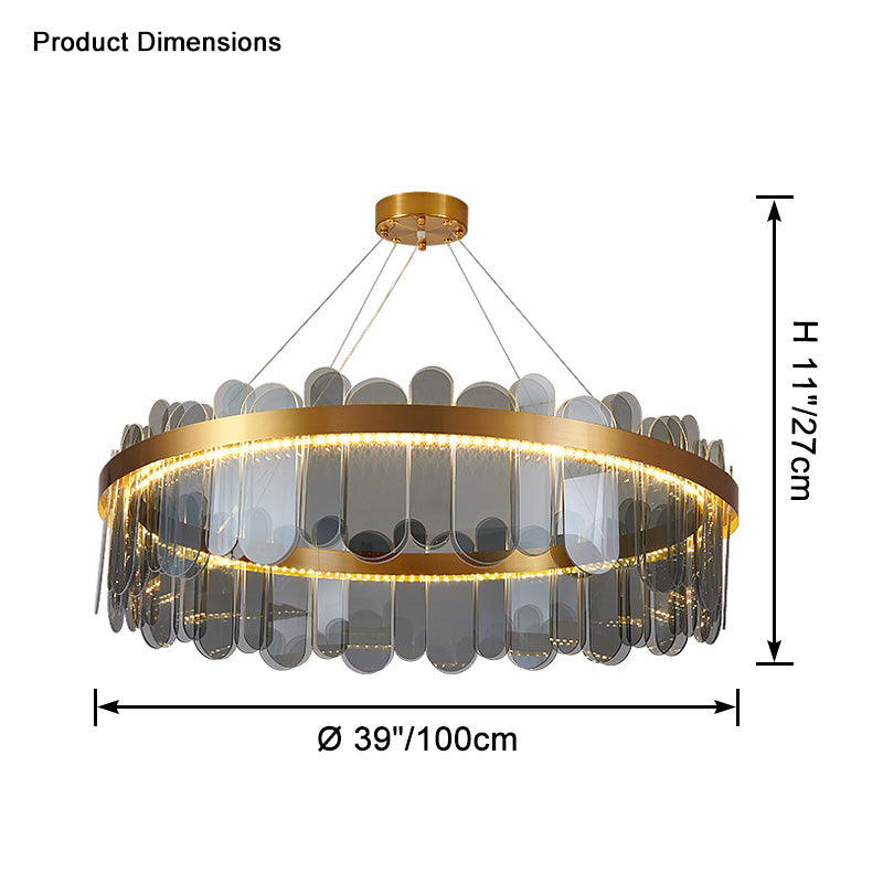 WOMO Circular Glass Chandelier-WM2409