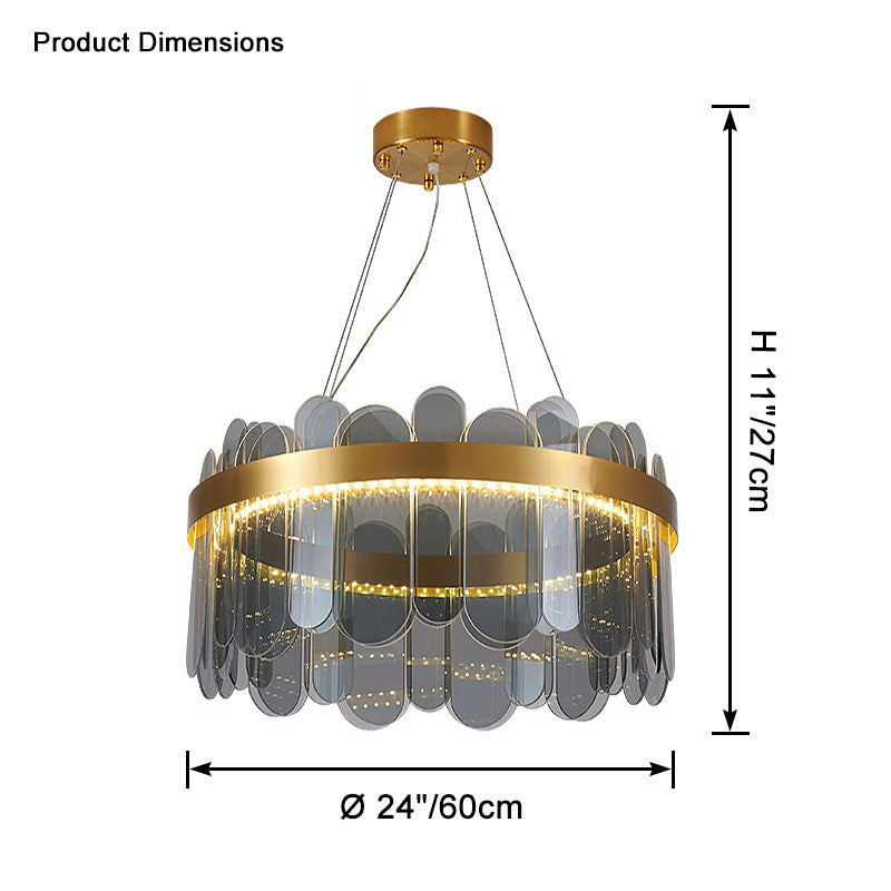 WOMO Circular Glass Chandelier-WM2409