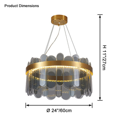 WOMO Circular Glass Chandelier-WM2409