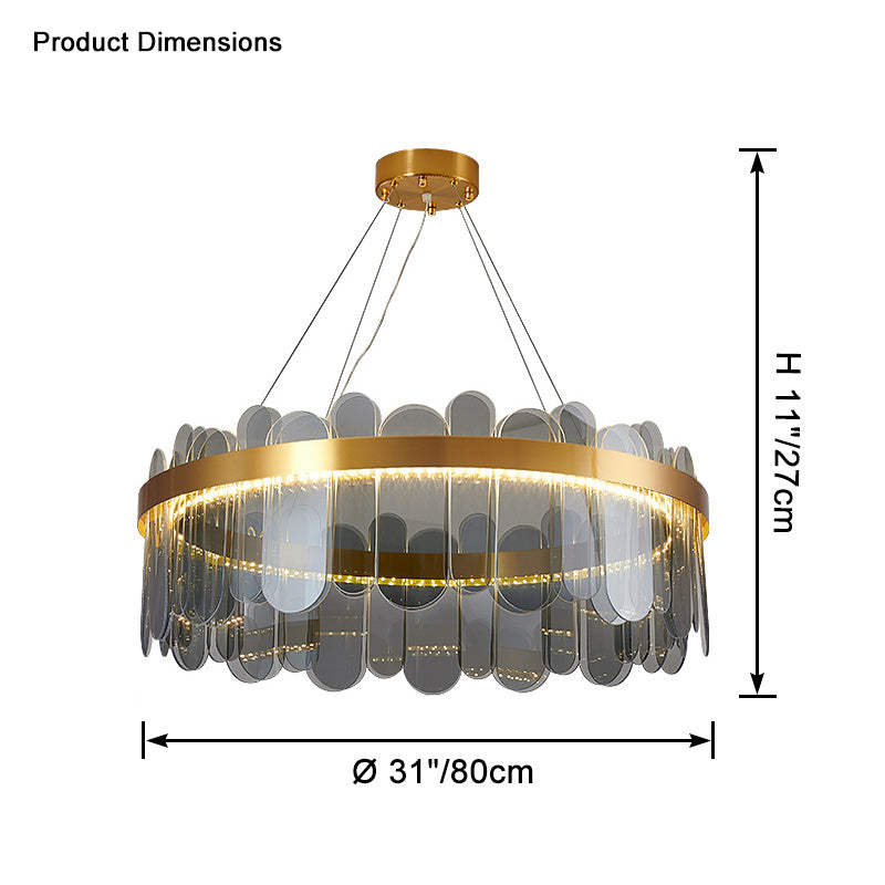 WOMO Circular Glass Chandelier-WM2409