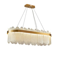 WOMO Long Oval Glass Chandelier-WM2410