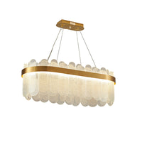 WOMO Long Oval Glass Chandelier-WM2410