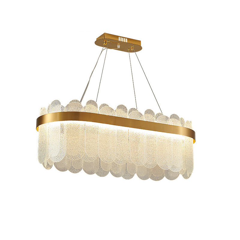 WOMO Long Oval Glass Chandelier-WM2410