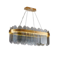 WOMO Long Oval Glass Chandelier-WM2410