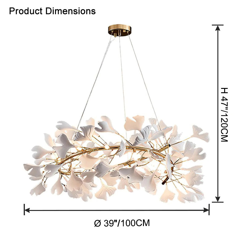 WOMO Gingko Spiral Chandelier-WM2416