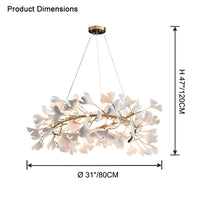 WOMO Gingko Spiral Chandelier-WM2416