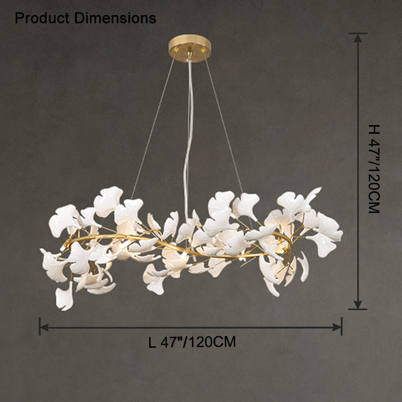 WOMO S-shaped Gingko Chandelier-WM2417