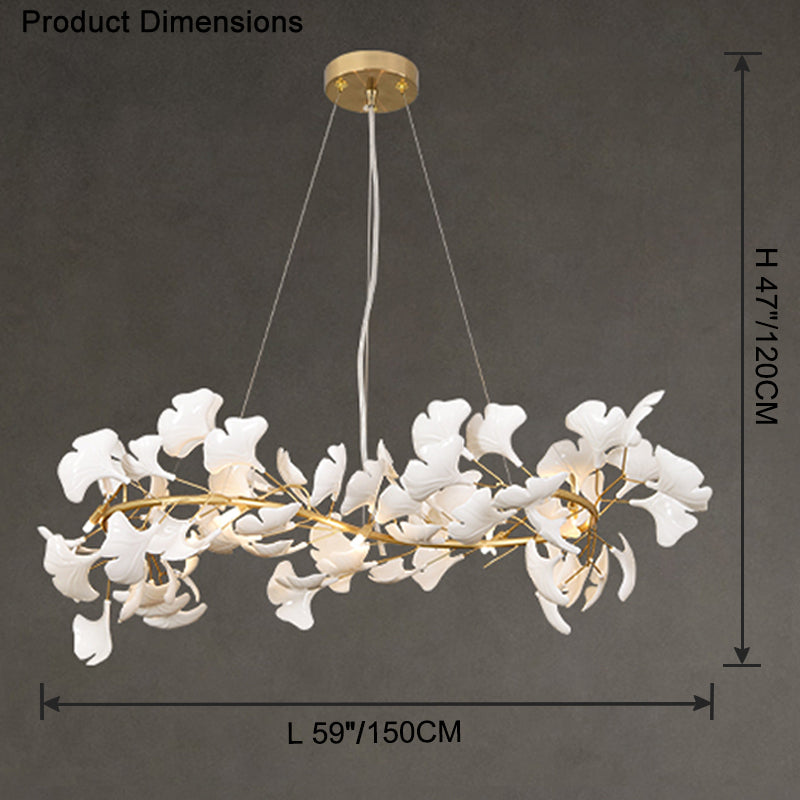 WOMO S-shaped Gingko Chandelier-WM2417