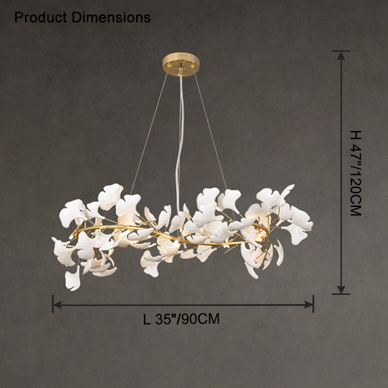 WOMO S-shaped Gingko Chandelier-WM2417