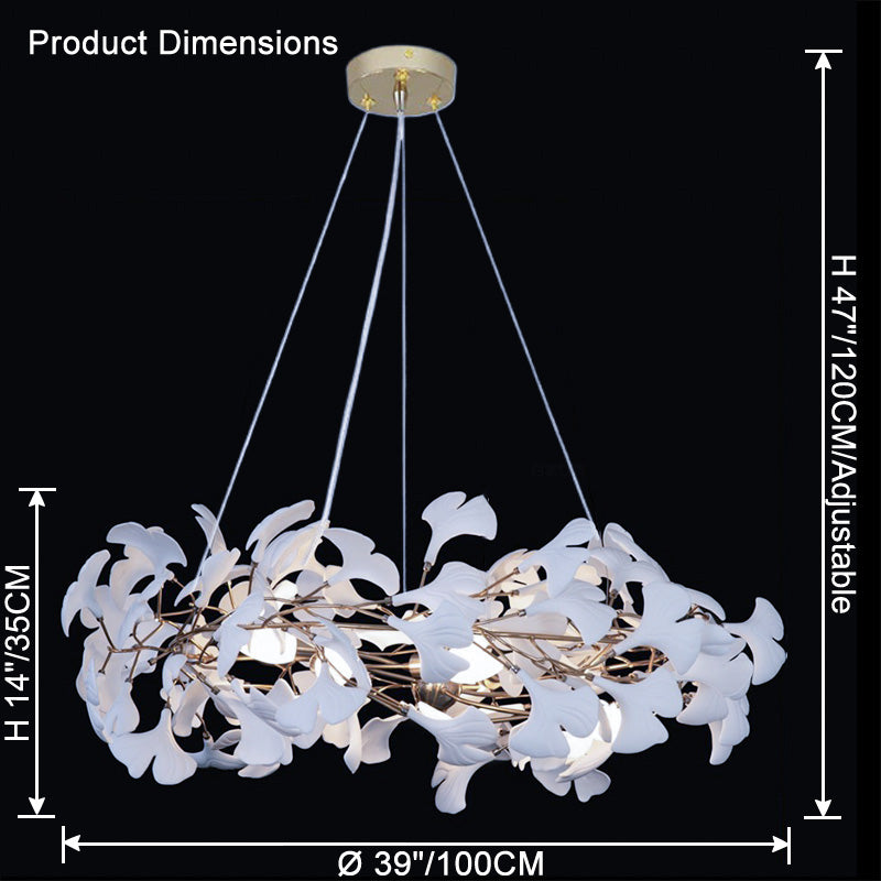 WOMO Gingko Round Chandelier-WM2418