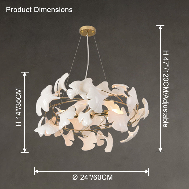 WOMO Gingko Round Chandelier-WM2418