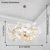 WOMO Gingko Round Chandelier-WM2418