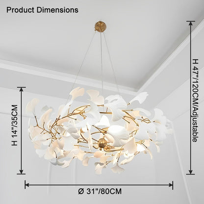 WOMO Gingko Round Chandelier-WM2418