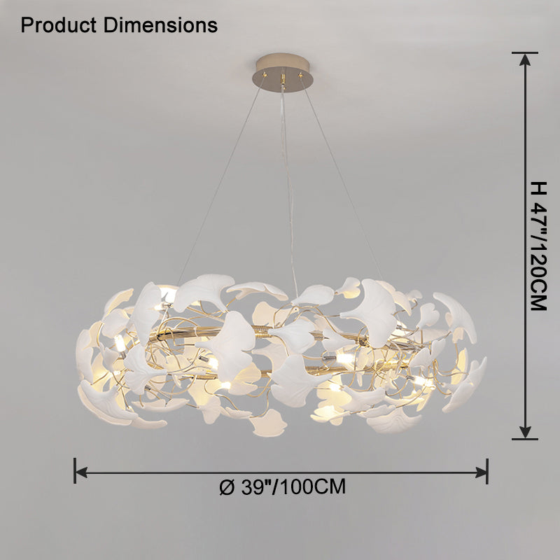 WOMO Gingko Round Chandelier-WM2419