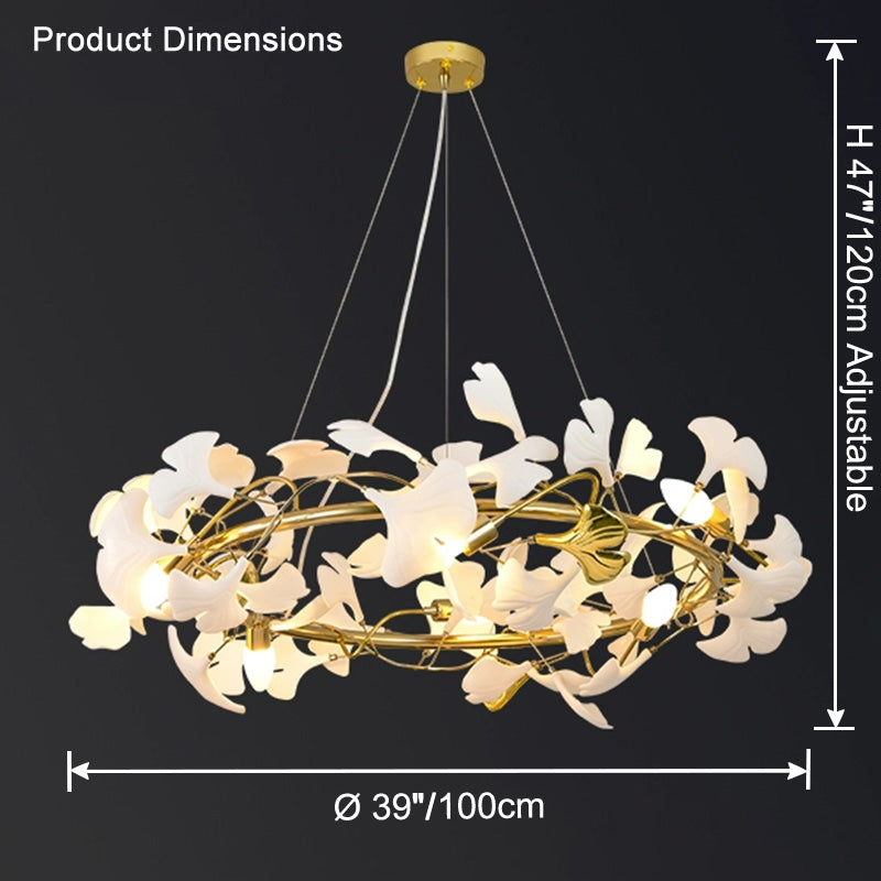 WOMO Gingko Round Chandelier-WM2422