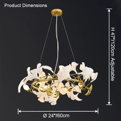 WOMO Gingko Round Chandelier-WM2422