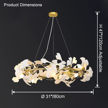 WOMO Gingko Round Chandelier-WM2422