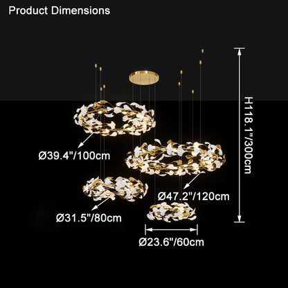 WOMO Gingko Circular Chandelier-WM2428