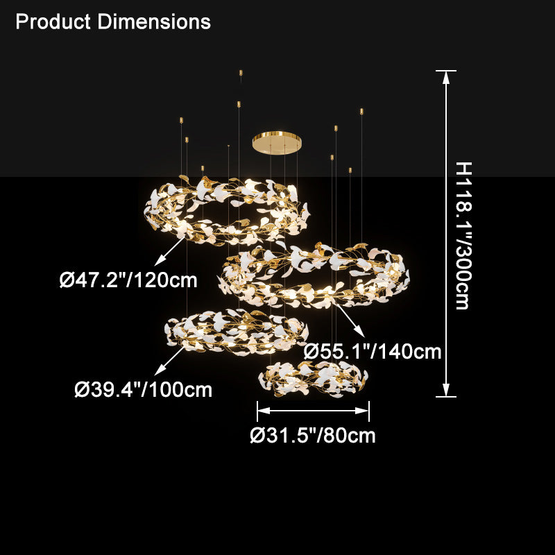 WOMO Gingko Circular Chandelier-WM2428