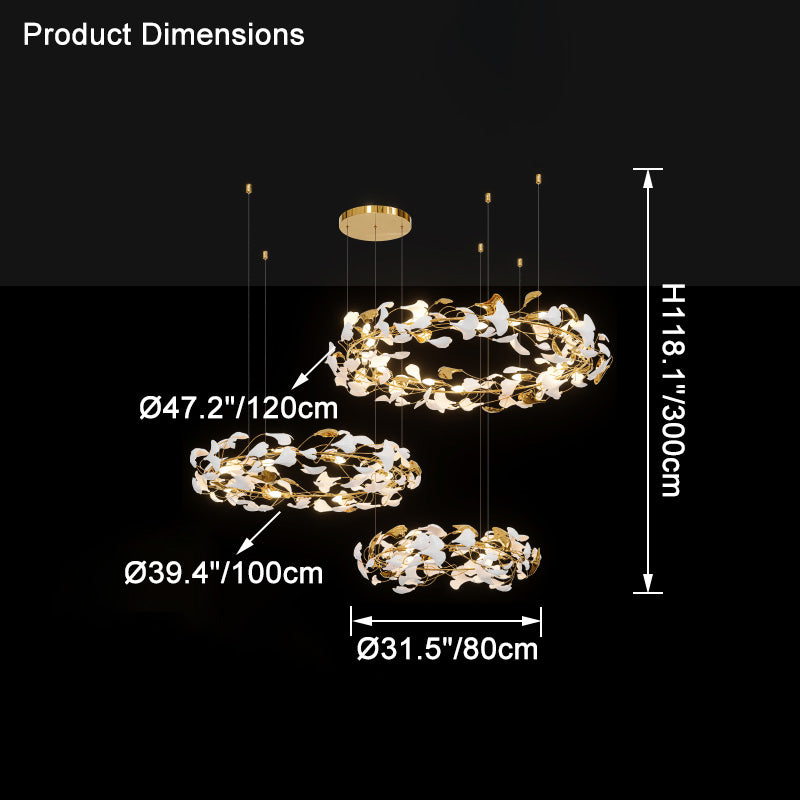 WOMO Gingko Circular Chandelier-WM2428