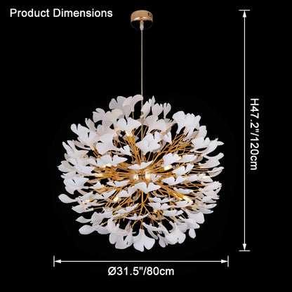 WOMO Gingko Globe Chandelier-WM2431