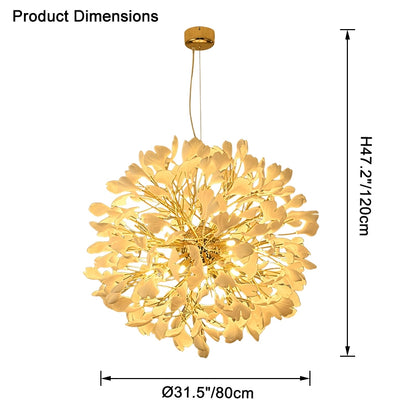 WOMO Gingko Globe Chandelier-WM2431