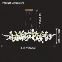 WOMO Gingko Linear Chandelier-WM2433