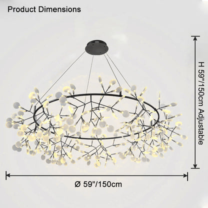 WOMO Heracleum/Firefly Round Chandelier-WM2435