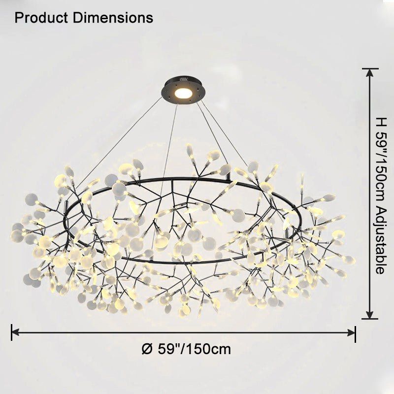 WOMO Heracleum/Firefly Round Chandelier-WM2435