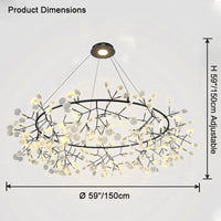 WOMO Heracleum/Firefly Round Chandelier-WM2435