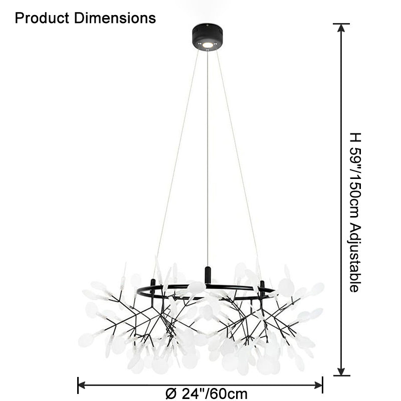 WOMO Heracleum/Firefly Round Chandelier-WM2435