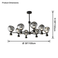 WOMO Glass Globe Chandelier-WM2454