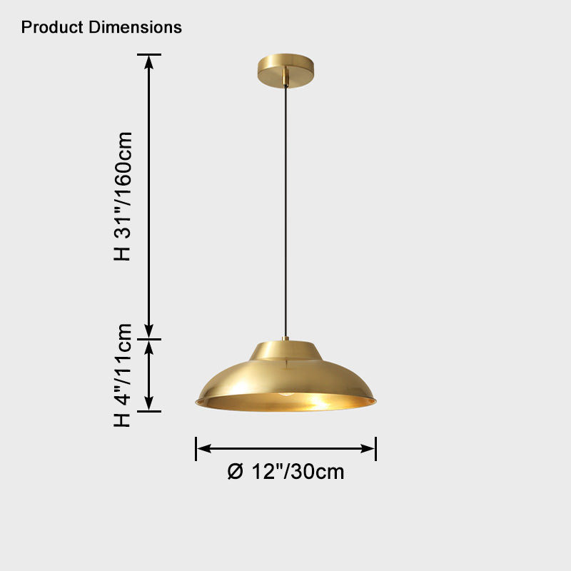 WOMO Dome Brass Pendant Light-WM2457