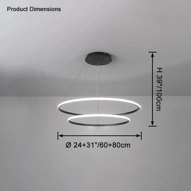 WOMO Tiered Circular Led Chandelier-WM2458