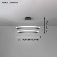 WOMO Tiered Circular Led Chandelier-WM2458