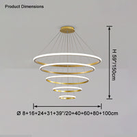 WOMO Tiered Circular Led Chandelier-WM2458