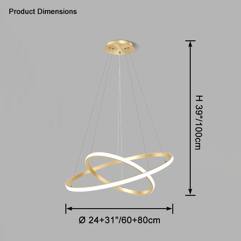 WOMO Tiered Circular Led Chandelier-WM2458