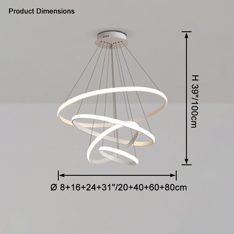 WOMO Tiered Circular Led Chandelier-WM2458