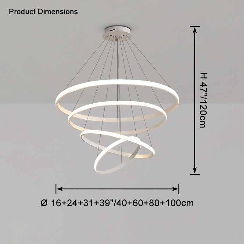 WOMO Tiered Circular Led Chandelier-WM2458