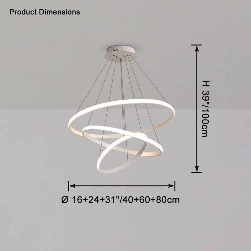 WOMO Tiered Circular Led Chandelier-WM2458