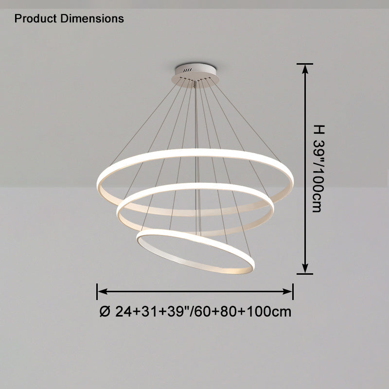 WOMO Tiered Circular Led Chandelier-WM2458