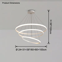 WOMO Tiered Circular Led Chandelier-WM2458