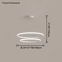 WOMO Tiered Circular Led Chandelier-WM2458